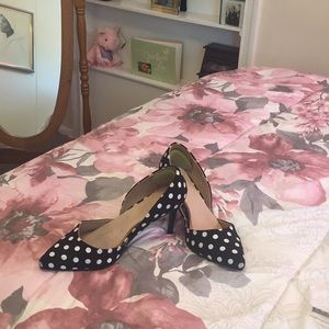 Black and white pumps